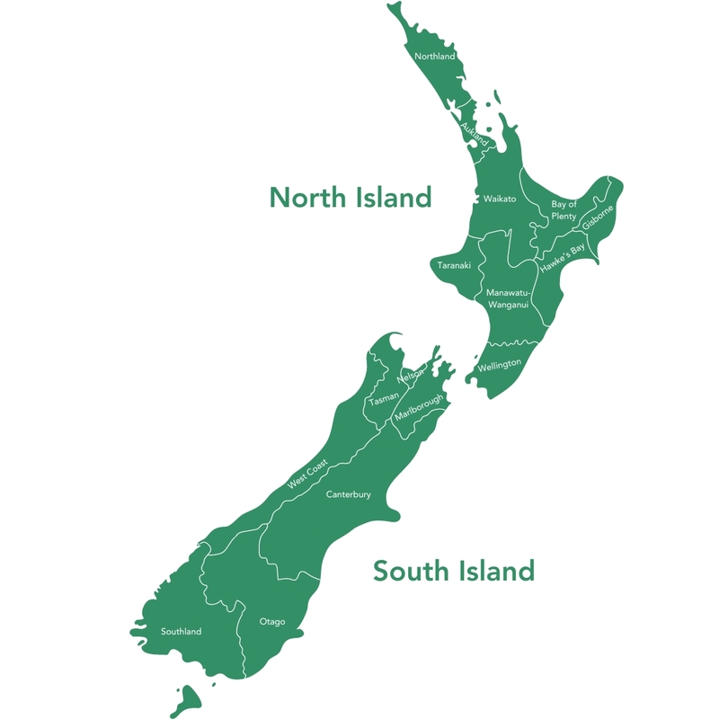 New Zealand dairy farm regions